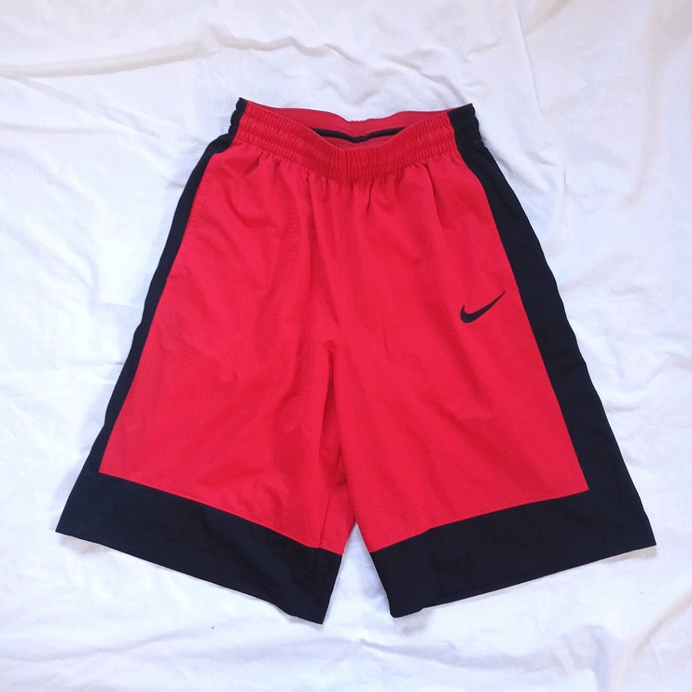 Nike Dri Fit Red and Black Basketball Shorts - Med